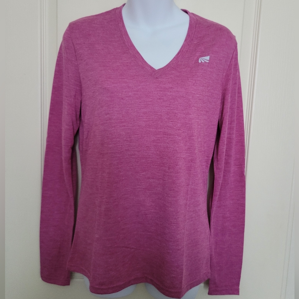 Marika Tek Pink Dry Wik Performance Athletic Long Sleeved Top, Sz M, GUC